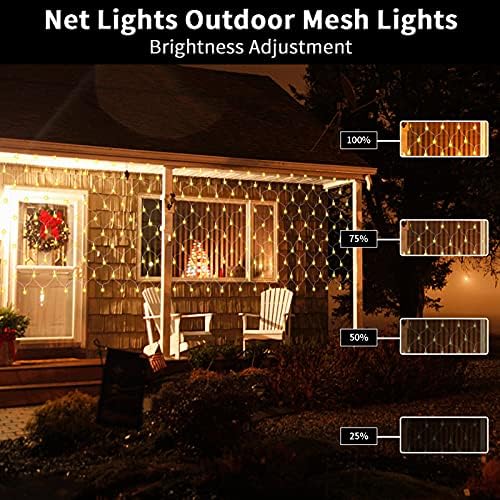 ZAIYW 660 LED Net Lights Outdoor Mesh Lights, 20Ft x 13Ft Large Christmas Net Lights Plug in with Remote Control Timer for Bushes Xmas Shrubs Wall Wedding Tree Decor (Warm White)