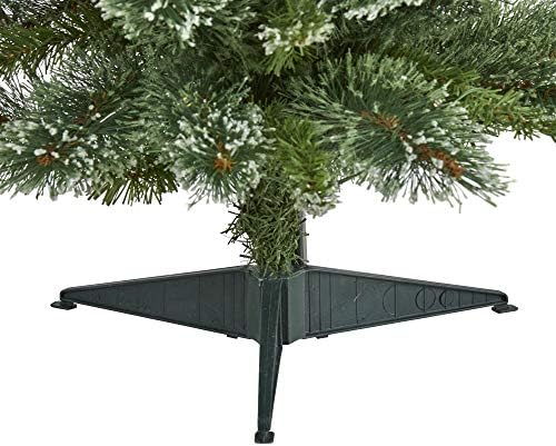 Nearly Natural 3ft. Wisconsin Slim Snow Tip Pine Artificial Christmas Tree with 50 Clear LED Lights