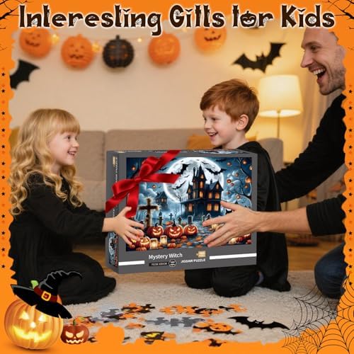 1000 Piece Halloween Puzzles for Adults Kids: Haunted House Mansion Puzzle Party Game Toy Gifts for 3+ Years Old Boys Girls Halloween Nightmare Before Christmas Jigsaw Puzzle for All Ages