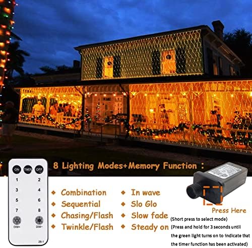 ZAIYW 660 LED Net Lights Outdoor Mesh Lights, 20Ft x 13Ft Large Christmas Net Lights Plug in with Remote Control Timer for Bushes Xmas Shrubs Wall Wedding Tree Decor (Warm White)