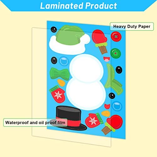 Ceiba Tree 48 Pcs Christmas Stickers Make Your Own Christmas Sticker Sheets for Kids Home Classroom Party Favor Art Craft School Rewards