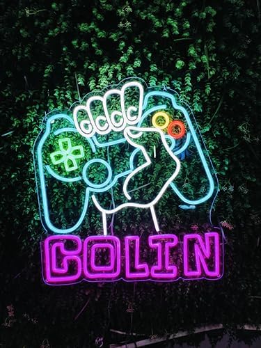 GITM Custom Neon Signs for Wall, Personalized Large LED Lights for Name Logo Wedding Birthday, Home Decor, Bar Cafe Studio- Ideal Gift for Christmas, Valentine's Day