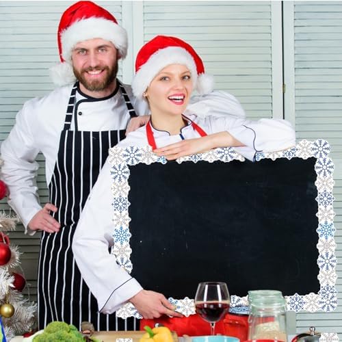 69 Feet Winter Snowflake Themed Bulletin Board Border, Christmas Snowflake Pattern Borders Trim Border Stickers Winters Classroom Decoration Strip Winter Christmas Classroom Blackboard Wall Decoration