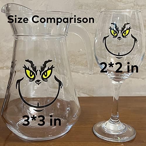 10 Pcs Christmas Face Stickers – Vinyl Transfer Stickers for Crafts, Ornaments, Cups, Jars, and Christmas Balls, Waterproof DIY Face Decals for Party Favors and Holiday Decorations – 2 x 2 in