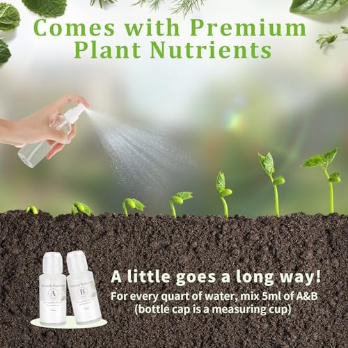10-Set Indoor Herb Garden Starter Kit, 7 Seeds Growing into Basil, Parsley, Thyme, Mint, Cilantro, Dill, Oregano Including 10 White Pots, Markers, Nutritional Soil, Ideal Christmas Gifts for Women