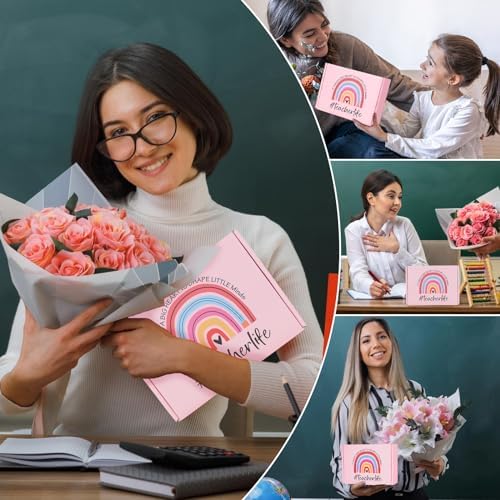 Teacher Appreciation Gifts with 20 OZ Wine Tumbler,Unique Teacher Birthday Gift Set,Thank You Teacher Gifts for Women Men,Christmas Teacher Gifts for Women