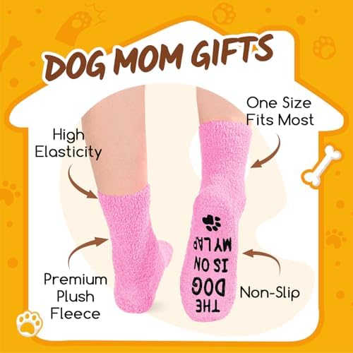 HAPPYPOP Dog Socks for Mom Dad - Dog Lovers Gifts for Women Men, Pet Lover Christmas Gifts