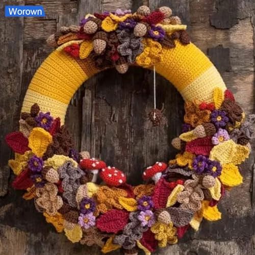 Worown 8 Pcs (8 & 12 Inch) Foam Wreath Forms, Foam Rings for Home Front Door, Christmas, Thanksgiving Day and Wedding Decorations