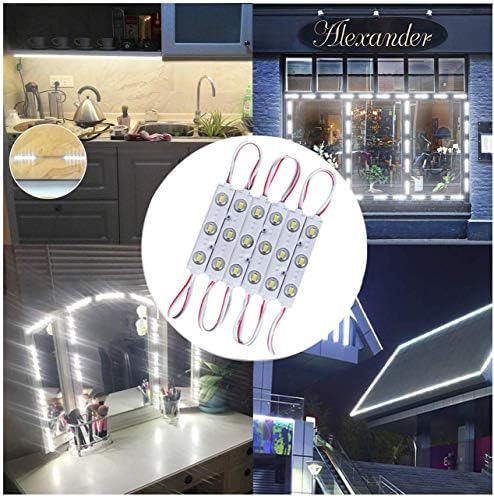 LED Module,Replacement Lights For Inflatables White 20pcs 9.8 Ft 5730 SMD 150LM Per LED Module IP65 Waterproof Christmas Inflatables Light for Letter Sign with Tape Adhesive Backside (White Light)