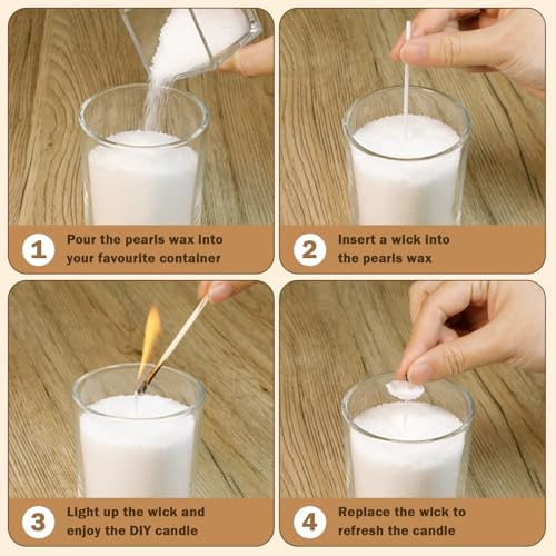 SCENTORINI Pearled Candle with 15 Wicks, 2.42 lb Scented Candle Sand, 7 Colors Sand Wax DIY, Candle Making Kit for Weddings, Party, Valentine's Day, Christmas, Thanksgiving