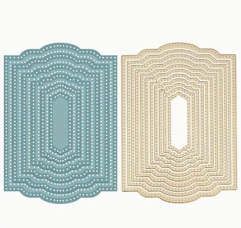 10pcs Christmas Nesting Frame Metal Die Cuts,Spring Square Flower Frame Cutting Dies Cut Stencils for DIY Invitation Card Scrapbooking Album Decorative Embossing Paper Dies Card Making