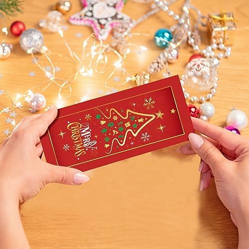 150 Pcs Christmas Currency Envelopes Xmas Money Cash Greeting Card Holder Winter Christmas New Year Greeting Envelopes for Cards Cash Tips Coins Presents Gift Company Bonuses 2.88 x 6.5" (Tree Style)