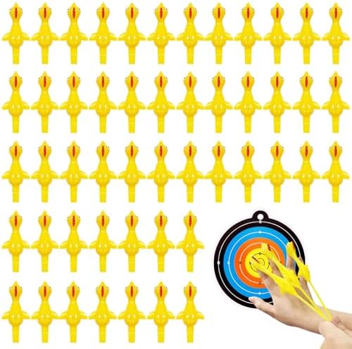 100Pack Finger Slingshot Chicken Rubber,Flick Stretchable Chicken Toys,Funny Stretchy Prank Gag Toys for Christmas Chicken Party Favors,Novelty Gifts,Thanksgiving Activity