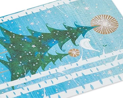 Papyrus Petite Christmas Cards Boxed with Envelopes, Peace and Happiness, Snowbird (20-Count)