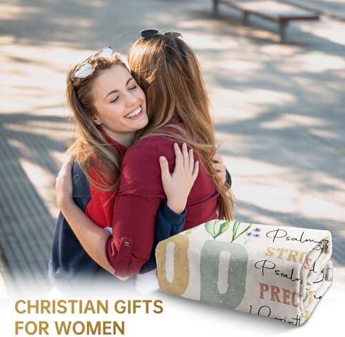SteadStyle Christian Gifts for Women Birthday - Inspirational Floral Throw, Religious Christmas Birthday Gift, Christian Blanket for Mom Sister Friend Girl, Baptism Confirmation Spiritual Gift for Her