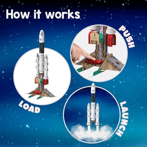 Smartivity Rocket Launcher STEM Kit for Kids 6, 7, 8, 9, 10, 11, 12 Years Old | Build Your Own Rocket and Launcher | Christmas, Birthday Gift for Smart Kids | DIY Science Toy for Boys & Girls