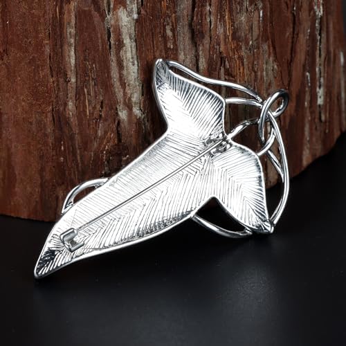 EKZ Elegance Elven Green Tree Leaf Enamel Pin,Cloak Clasp Brooches Elven Keepsake Pin for Luck and Mystery – Perfect for Christmas Festive Attire and Cosplay Jewelry