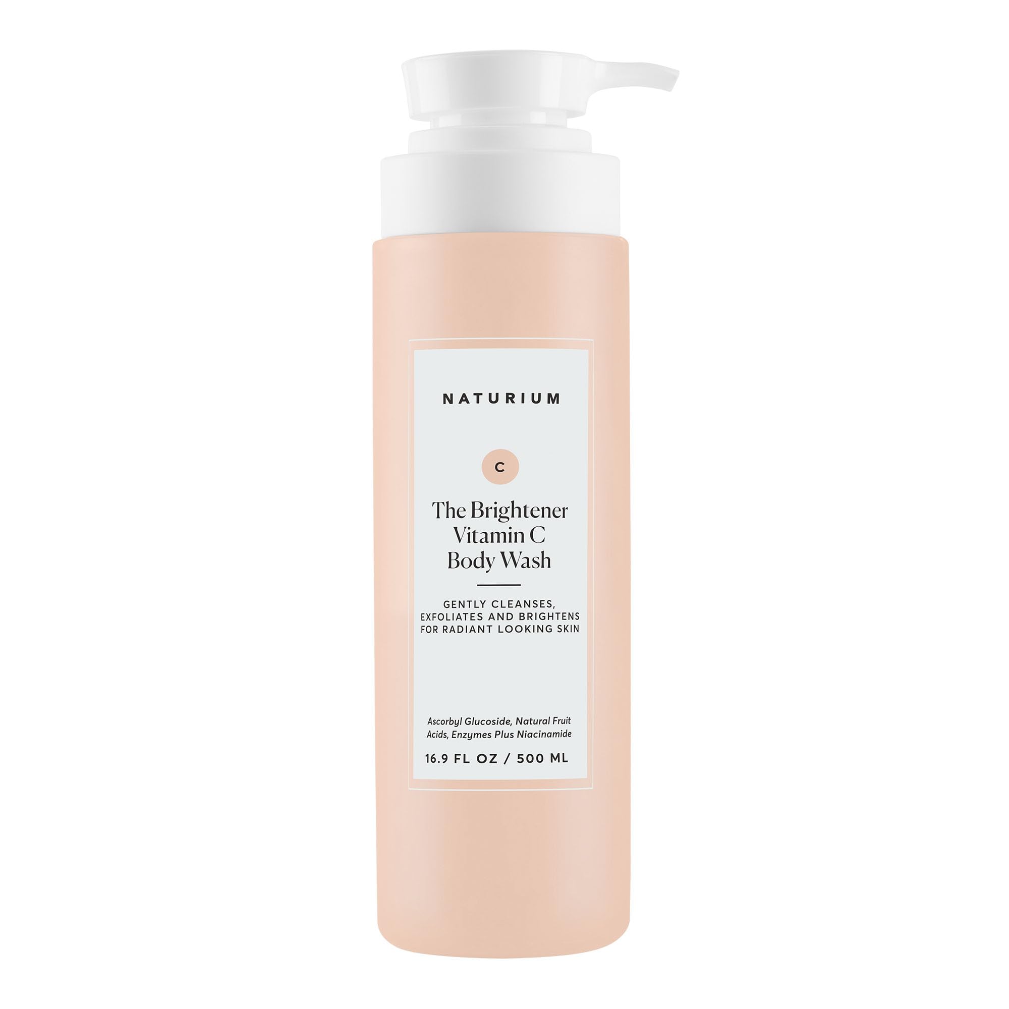 Naturium The Brightener Vitamin C Body Wash, Gentle Cleanser for Smoother-Looking Skin, Removes Dirt, Oil & Other Impurities, 16.9 oz