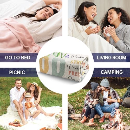 SteadStyle Christian Gifts for Women Birthday - Inspirational Floral Throw, Religious Christmas Birthday Gift, Christian Blanket for Mom Sister Friend Girl, Baptism Confirmation Spiritual Gift for Her