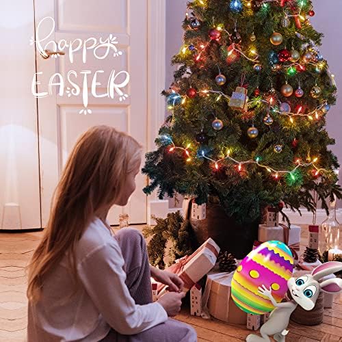 Hopolon Easter Mini String Lights,2PACK 50Count 13Feet Pastel Christmas Lights with White Wire, Incandescent String Lights for Indoor Outdoor Holiday Tree Party Xmas Home Decorations(Multicolor)