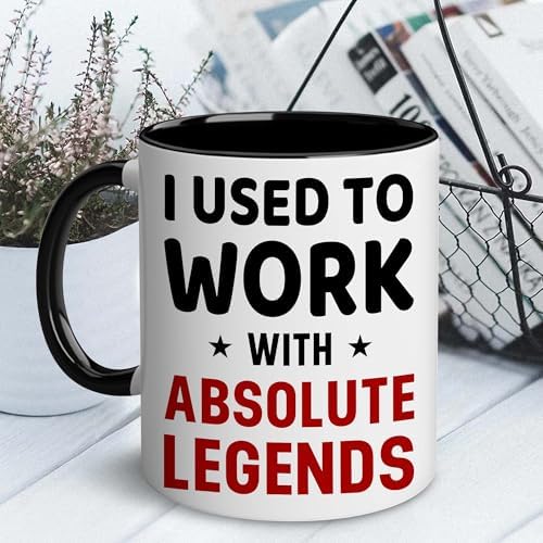 WHIDOBE Retirement Gift - I Used To Work With Absolute Legend - Christmas Mug For Retirement - Goodbye Boss, Management, Coworker Gifts - Going Away, Farewell, Leaving Job, Good Luck New Job