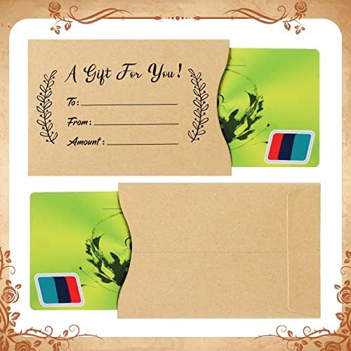 Yinder 600 Pcs Gift Card Envelopes Bulk Thank You Gift Card Sleeves Appreciation Mini Money Cash Envelopes for Blank Hotel Credit Protector for Christmas Party Business, 3. 54 x 2. 36 Inches(Brown)