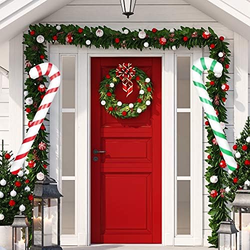 ASTARON 8 Pack 35" Inflatable Christmas Candy Canes for Christmas Decorations, Jumbo Candy Canes for Outdoor Holiday Decorations, Christmas Party Decorations Supplies