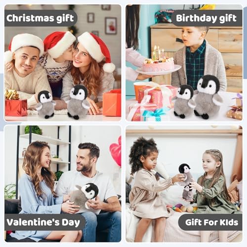 Soft Penguin Plush Stuffed Animals 9" Cute Penguin Stuffed Plushies Pillow Birthday Christmas Valentine's Day Gifts for Kids Girlfriend(Small)