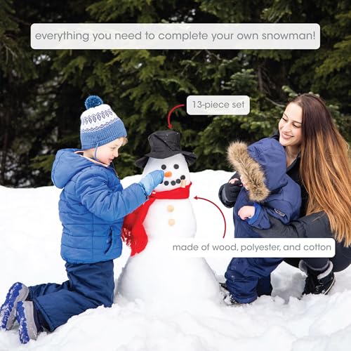 Pearhead Build A Snowman Decorating Kit, A Great DIY Snow Day Craft For Kids, Holiday Decorations for Kids, Snowman Pieces Kit, Christmas Gifts For Kids