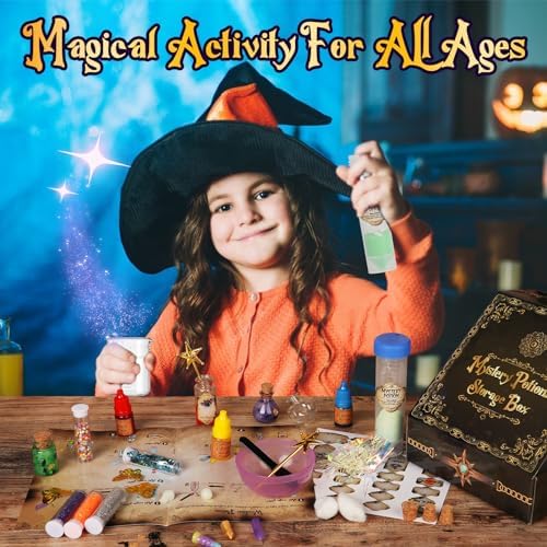 UOMTFAI Mystery Potion Craft Kit for Kids, Mix 20 Magic Wizard Potion, Creative Christmas Decorations Birthday Gifts Toys for Boys and Girls Age 6 7 8 9 10+