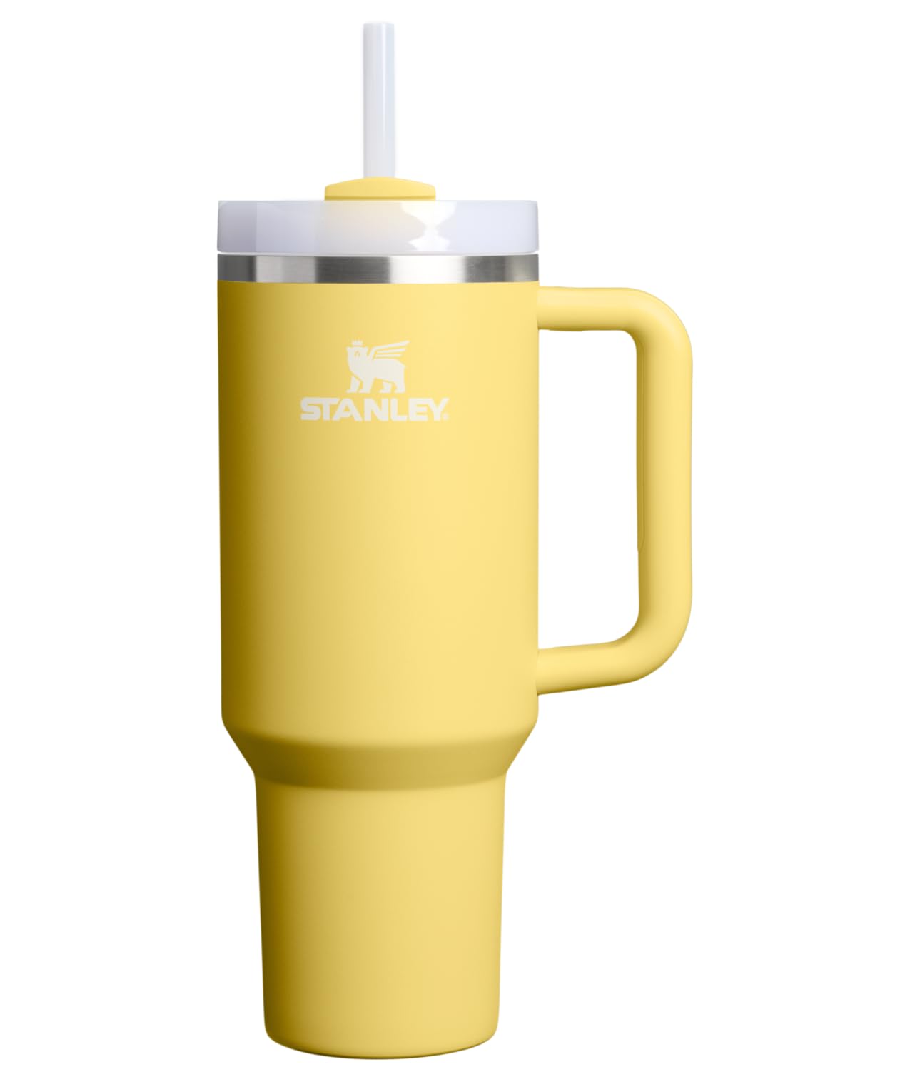 STANLEY Quencher H2.0 Tumbler with Handle and Straw 40 oz | Flowstate 3-Position Lid | Cup Holder Compatible for Travel | Insulated Stainless Steel Cup | BPA-Free | Daffodil