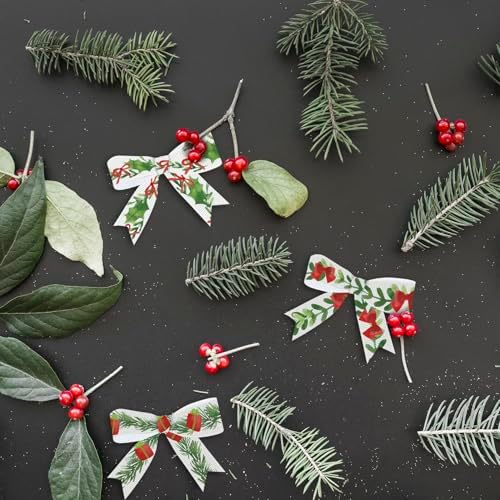 YKW Christmas Ribbon Set - 8 Festive Patterns, 24 Yards Total - 3/8" Wide Holiday Ribbon for Gift Wrapping, Tree Decorations, Crafts -Threaded Ribbon for Xmas Decor, DIY Projects