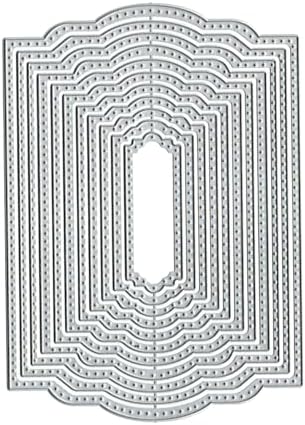 10pcs Christmas Nesting Frame Metal Die Cuts,Spring Square Flower Frame Cutting Dies Cut Stencils for DIY Invitation Card Scrapbooking Album Decorative Embossing Paper Dies Card Making