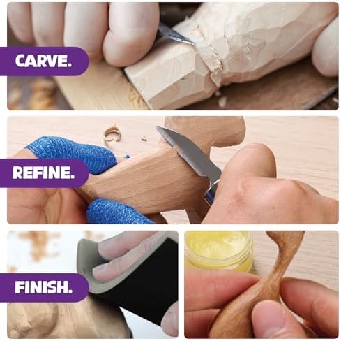 Wood Whittling Kit - Wood Carving Tools - Crafts for Adults - Christmas Unique Gifts - Teen Boy Gifts - Birthday Gift Ideas for Women - Hobbies DIY Kits for Adults, Boys, Girls, Women, & Men
