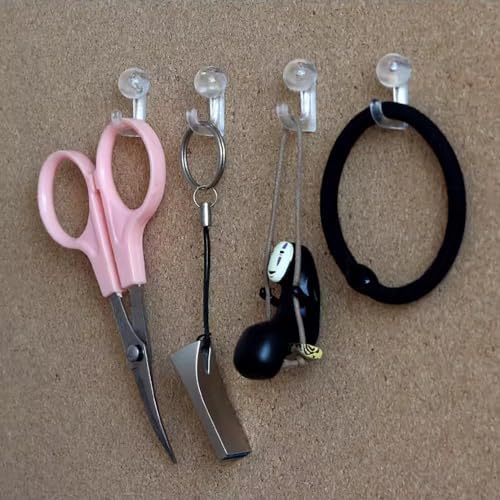 100Pcs Push Pin Hooks, Clear Plastic Thumb Tacks Hook, Heads Pin Tacks, Decorative Wall Thumb Tacks for Cork Board, Bulletin Board, Photo Wall, Map, Calendar, Christmas Decorations