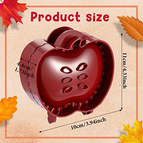 Lounsweer Hand Pie Presser Mini Pocket Pie Maker for Baking Cookie Dough One Press Pastry Mold Tool for Fall Thanksgiving Christmas Party Supplies(Apple Shape)