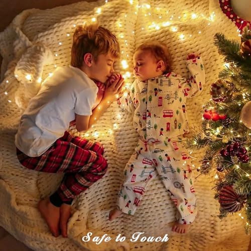 JMEXSUSS Warm White Battery Operated Fairy Lights: 50 LED Twinkle Christmas Tree Lights - 16ft Copper Wire Waterproof for Holiday Indoor Outdoor Decor