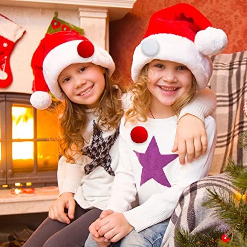 WILLBOND 50 Pcs Christmas Large Pom Poms for Crafts, 2 Inch Halloween Fluffy Pompoms Giant Acrylic Balls Holiday Costume Fuzzy Ball for DIY Crafts Supplies Party Decorations(Red, White)