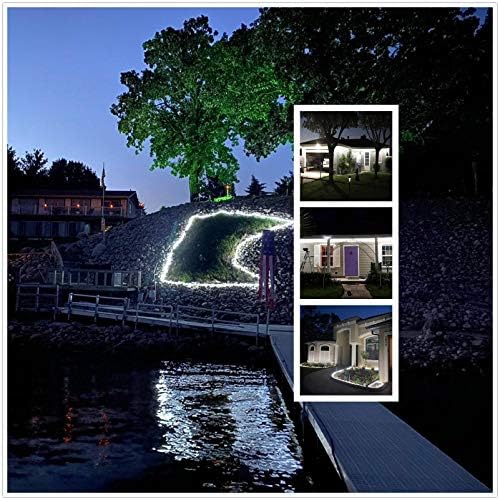 100Ft LED Rope Lights, 1080 LEDs Waterproof Rope Lights, 110V Cuttable Connectable Rope Lights Waterproof Decorative Lighting for Indoor/Outdoor, Halloween and Christmas Decorations(Cold White)