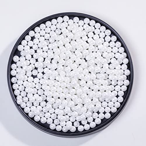 White Sprinkles Edible Pearl 7mm 130g/4.6OZ,Christmas Cake Dessert Sprinkles,Cookie sprinkles,Sugar Pearl, Edible Pearls Candy for Cake Cupcake Decorationg (7mm-White)