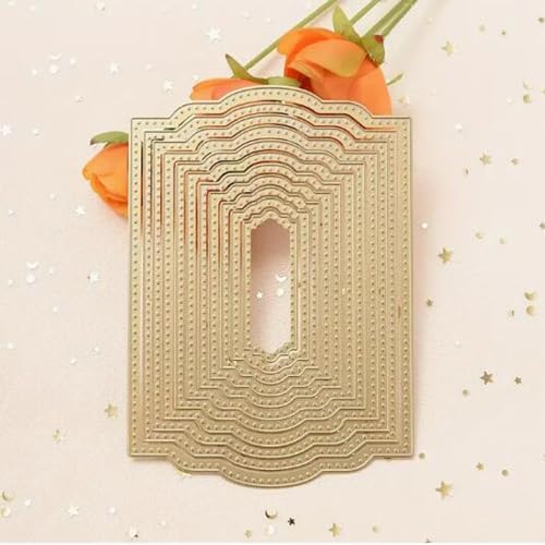 10pcs Christmas Nesting Frame Metal Die Cuts,Spring Square Flower Frame Cutting Dies Cut Stencils for DIY Invitation Card Scrapbooking Album Decorative Embossing Paper Dies Card Making
