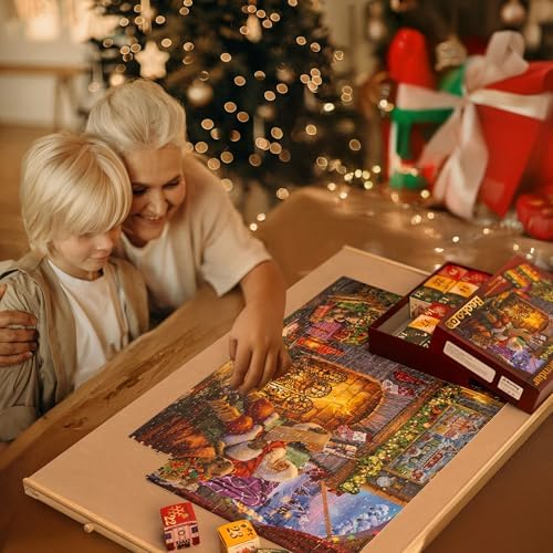 Becko US Christmas Puzzle Advent Calendar 2025 Puzzles for Adults, 1008 Pieces Jigsaw Puzzles, 24 Days Countdown to Christmas Thanksgiving Holidays, Xmas Puzzle as Decorations (Santa Claus)