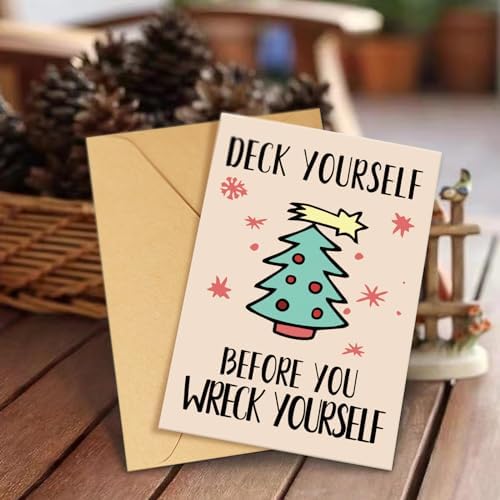 24 Pack Humorous Christmas Cards Assortment, 12 Design Assorted Boxed Sarcastic Christmas Cards, Happy Holiday Cards With Envelopes & Sealing Stickers, 4 x 6 Inches