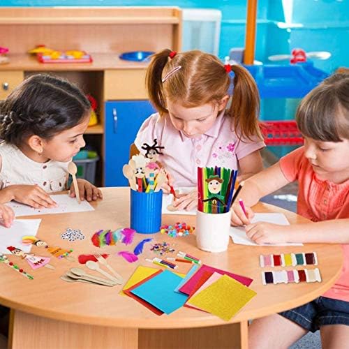 YITOHOP Arts Craft Supplies for Kids, 1000+ PCS Toddler DIY Craft Art Supply Set Include Pipe Cleaners, Pom Poms, Storage Box, 2025 Christmas Holiday Gift for 4-12 Years Old Boys and Girls