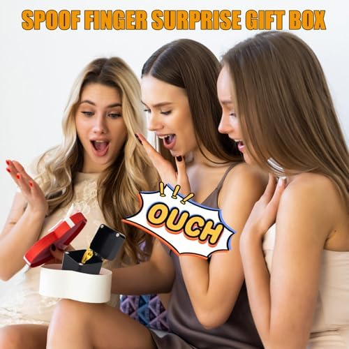 Middle Fun Finger in a Box - Surprise Pop-up Gift for Adults - Christmas Prank for Office Desk and Home Decor (2 PCS)