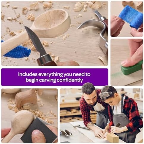 Wood Whittling Kit - Wood Carving Tools - Crafts for Adults - Christmas Unique Gifts - Teen Boy Gifts - Birthday Gift Ideas for Women - Hobbies DIY Kits for Adults, Boys, Girls, Women, & Men