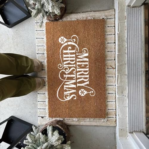 12 Pcs Christmas Stencils Reusable Let it Snow Believe Stencil Template Merry Christmas Stencils for Painting on Wood DIY Crafts Window Doormat Door Hanger Sign (12 Christmas)