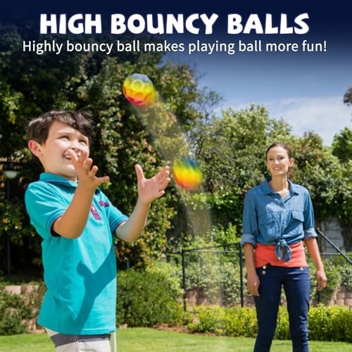 Space Moon Bouncy Ball - Moon Shape High Bouncing Ball for Hand-Eye Coordination - Ideal for Athletes - Great for Christmas, Halloween, Summer Camp, Easter