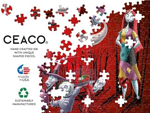 Ceaco - 5 in 1 Multipack - Disney - Tim Burton's The Nightmare Before Christmas - (2) 300 Piece, (2) 500 Piece, (1) 750 Piece Jigsaw Puzzles