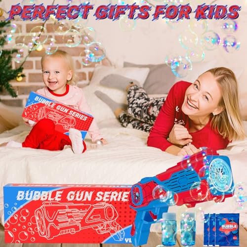 Spider-Bubble Machine Gun for Kids: Toys for 3+ Year Old Boys, Spider Toys for Boys 4-6, Outsider&Outdoor Toy for Toddlers 3-5, Christmas, Summer, Wedding, Party Favors, Halloween, Birthday Gifts